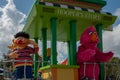 Ernie and Telly Monster in Sesame Street Party Parade at Seaworld 1