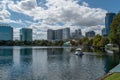Panoramic view of buildings and Lake Eola Park in downtown area 67 Royalty Free Stock Photo
