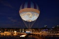 People finishing air balloon ride at Lake Buena Vista Area.