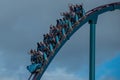 People having fun amazing Mako roller coaster at Seaworld 207