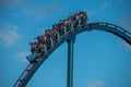 People having fun amazing Mako roller coaster at Seaworld 209