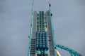 People having fun terrific Kraken rollercoaster at Seaworld 18 Royalty Free Stock Photo