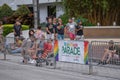 People waiting for the beginning of the parade in Come Out With Pride Orlando parade at Lake Eola Park area 198 Royalty Free Stock Photo