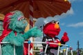 Rosita and Elmo in Sesame Street Party Parade at Seaworld 2 Royalty Free Stock Photo