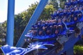At Seaworld Theme Park . People having fun amazing Manta Ray . It`s twisted modern roller coas Royalty Free Stock Photo