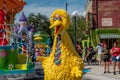 Top view of Big Bird in Sesame Street Party Parade at Seaworld 4.