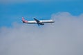 Airplane from American Airlines, at Orlando Airport . The background of the image makes it a ty