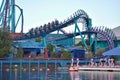 Amusement Mako Rollercoaster at Seaworld Theme Park.
