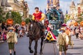 Gaston riding in Disney Villains Parade in Magic KIngdom 256 Royalty Free Stock Photo
