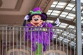 Minnie Mouse waving from the balcony at Walt Disney World Railroad in Halloween season at Magic Kingdom 8 Royalty Free Stock Photo