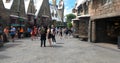 People walking in The Wizarding World of Harry Potter- Hogsmade at Island of Adventure 2