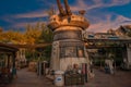 Star Wars Galaxys Edge on sunset background at Hollywood Studios 171