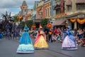 Three Fairies of Sleeping Beauty in Disney Festival of Fantasy Parade at Magic Kigndom 2 Royalty Free Stock Photo
