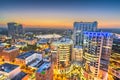 Orlando, Florida, USA aerial skyline towards Lake Eola Royalty Free Stock Photo