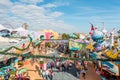 ORLANDO, FLORIDA, USA - DECEMBER, 2017: Aerial view of the theme park Universal Studios Orlando Florida at Christmas time Royalty Free Stock Photo