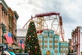 ORLANDO, FLORIDA, USA - DECEMBER, 2018: Christmas at Universal Studios theme park