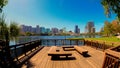 Orlando, Florida, USA downtown city skyline from Eola Park. Royalty Free Stock Photo