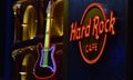 Neon Guitar, Hard Rock Cafe at Universal Studios CityWalk in Orlando, Florida Royalty Free Stock Photo
