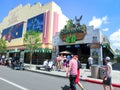 Orlando, Florida, USA - May 10, 2018: The Entrance to Shrek 4D ride in soundstage.