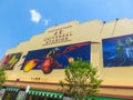 Orlando, Florida, USA - May 10, 2018: The Entrance to Shrek 4D ride in soundstage.