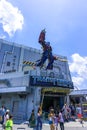 ORLANDO, FLORIDA, USA - MAY 08, 2018: Universal Studios. Entrance of Transformers 3D ride. Royalty Free Stock Photo