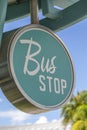 Retro Bus Stop Sign Royalty Free Stock Photo