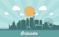 Orlando skyline - Florida - vector illustration Royalty Free Stock Photo