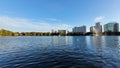 Orlando skyline fom lake Eola Florida US Photo image Royalty Free Stock Photo