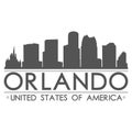 Orlando Skyline Silhouette Design City Vector Art Royalty Free Stock Photo