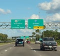 Orlando Tampa road signs Royalty Free Stock Photo