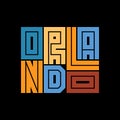 Orlando Typography poster. T-shirt fashion Design. Template for poster, print, banner, flyer.