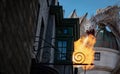 Orlando Universal Studios Harry Potter ride, Diagon Alley, Gringotts Dragon Royalty Free Stock Photo