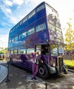 Orlando, USA - Feb. 12, 2021: Harry Potter knight bus in Universal Studios