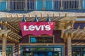 Levi`s sign outside shop