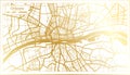 Orleans France City Map in Retro Style in Golden Color. Outline Map