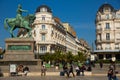 Martroi square with statue of Joan of Arc, Orleans Royalty Free Stock Photo