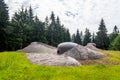 military bunker R-H-S 76 Lom Artillery turret, Orlicke hory, Czech, Czechoslovak border fortifications from before WW II