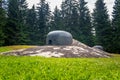 military bunker R-H-S 78 Na Pasece Artillery turret, Orlicke hory, Czech, Czechoslovak border fortifications WW II