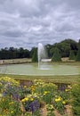 Ormal garden, flowers and fountain Royalty Free Stock Photo