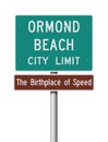 Ormond Beach City Limit road sign