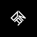 ORN letter logo design on black background. ORN creative initials letter logo concept. ORN letter design