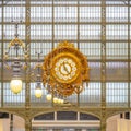 Ornamemental golden clock in Orsay Museum