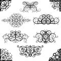 Vintage and floral vector ornaments pack Royalty Free Stock Photo
