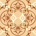 Ornament Abstract Pattern Seamless With Coffe Color