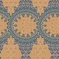 Seamless old ornament batik pattern in unique composition