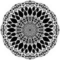 Mandala Black and White floral pattern.vector.