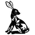 Ornament decoration tribal rabbit tattoo