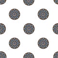 Decorative seamless pattern with lace rounds.