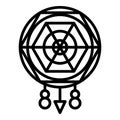 Ornament dream catcher icon, outline style Royalty Free Stock Photo