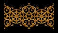 Ornament elements, vintage gold floral designs